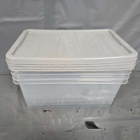 SET OF 4 PLASTIC SHOE BOXS