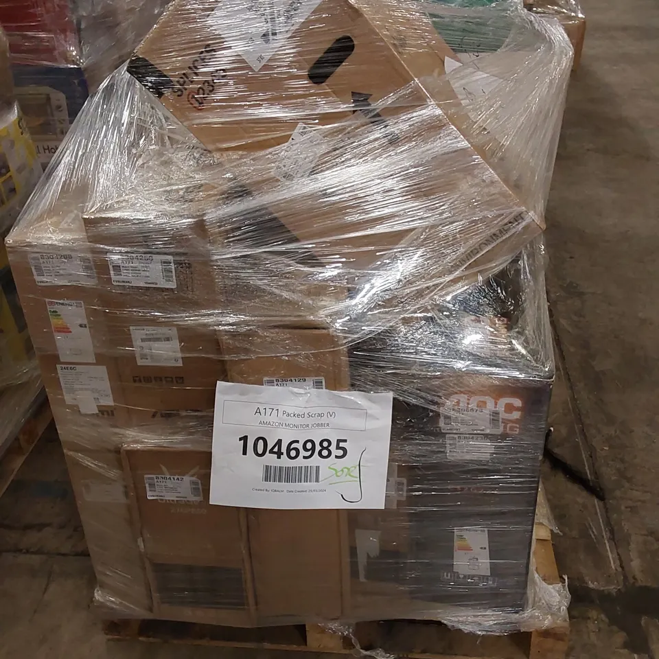 PALLET OF APPROXIMATELY 22 UNPROCESSED RAW RETURN MONITORS TO INCLUDE;