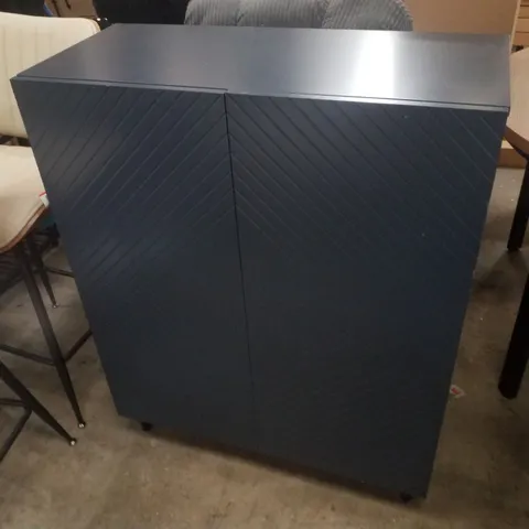 ADDAE 8 PAIR SHOE STORAGE CABINET - BLUE