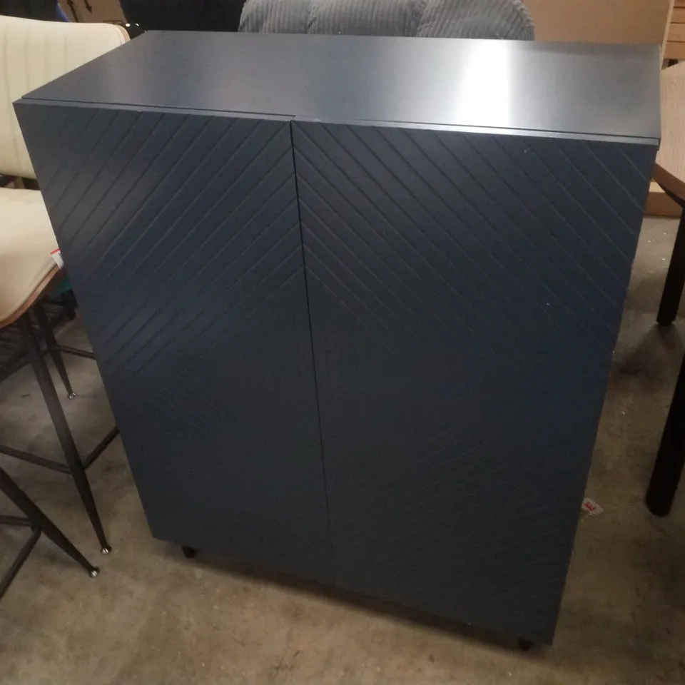 ADDAE 8 PAIR SHOE STORAGE CABINET - BLUE