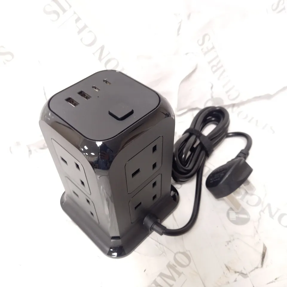 EXTENTION CORD SOCKET BLACK BOXED
