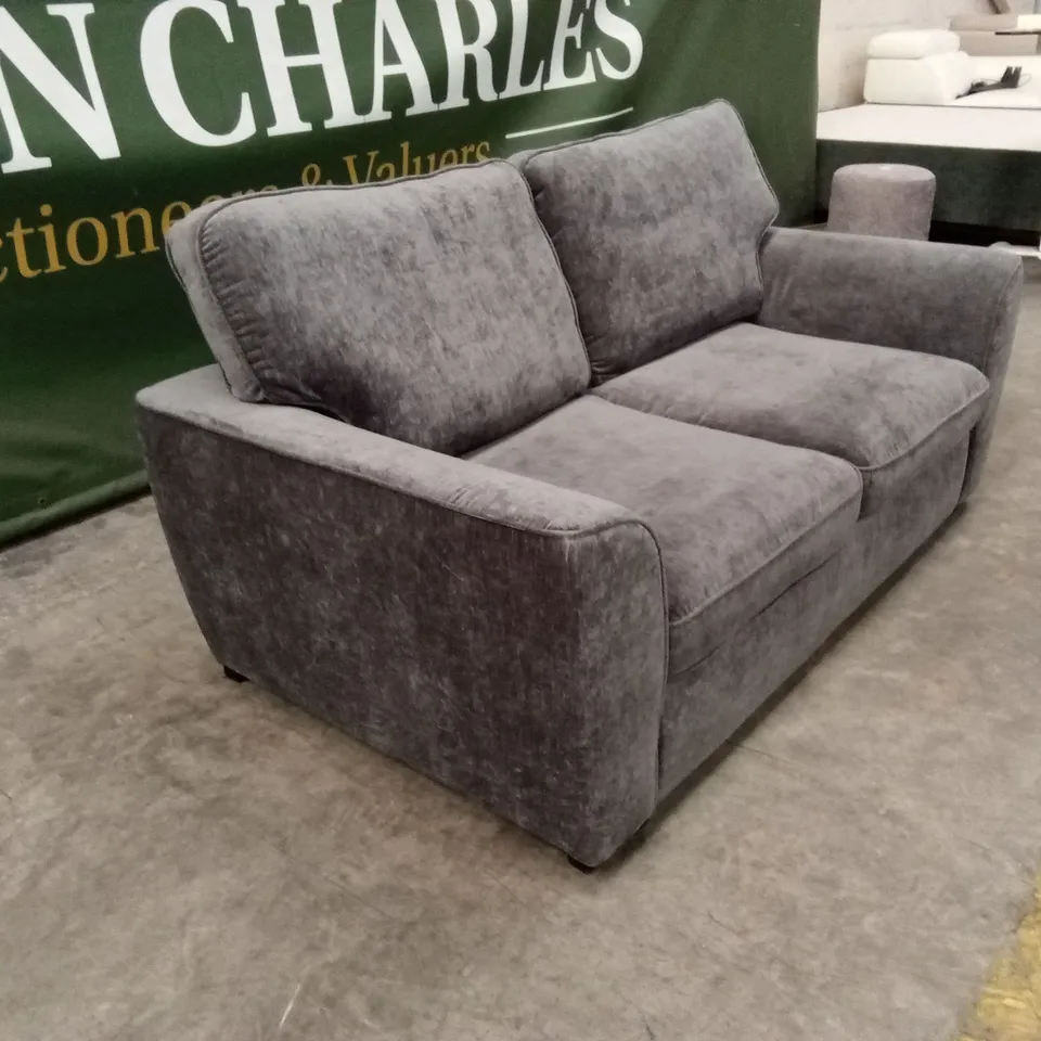HARLOW 2 SEATER STANDARD BACK FABRIC SOFA - GREY RRP £599