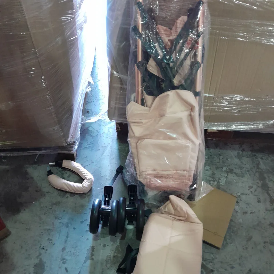 BOXED MY BABIIE BILLIE FAIERS MB51 ROSE GOLD & BLUSH STROLLER - COLLECTION ONLY