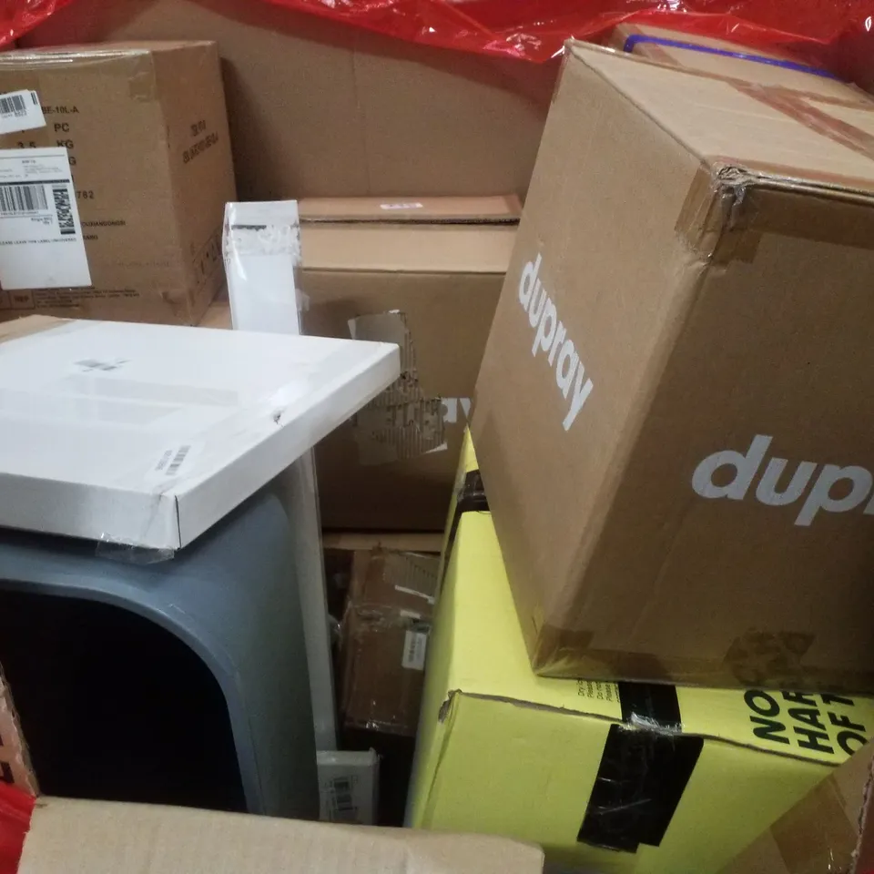 PALLET CONTAINING ASSORTED PRODUCTS INCLUDING STEAM CLEANER, 5 IN 1 BABY HIGH CHAIR, EXTERNAL FILTER & CAT LITTER BASIN