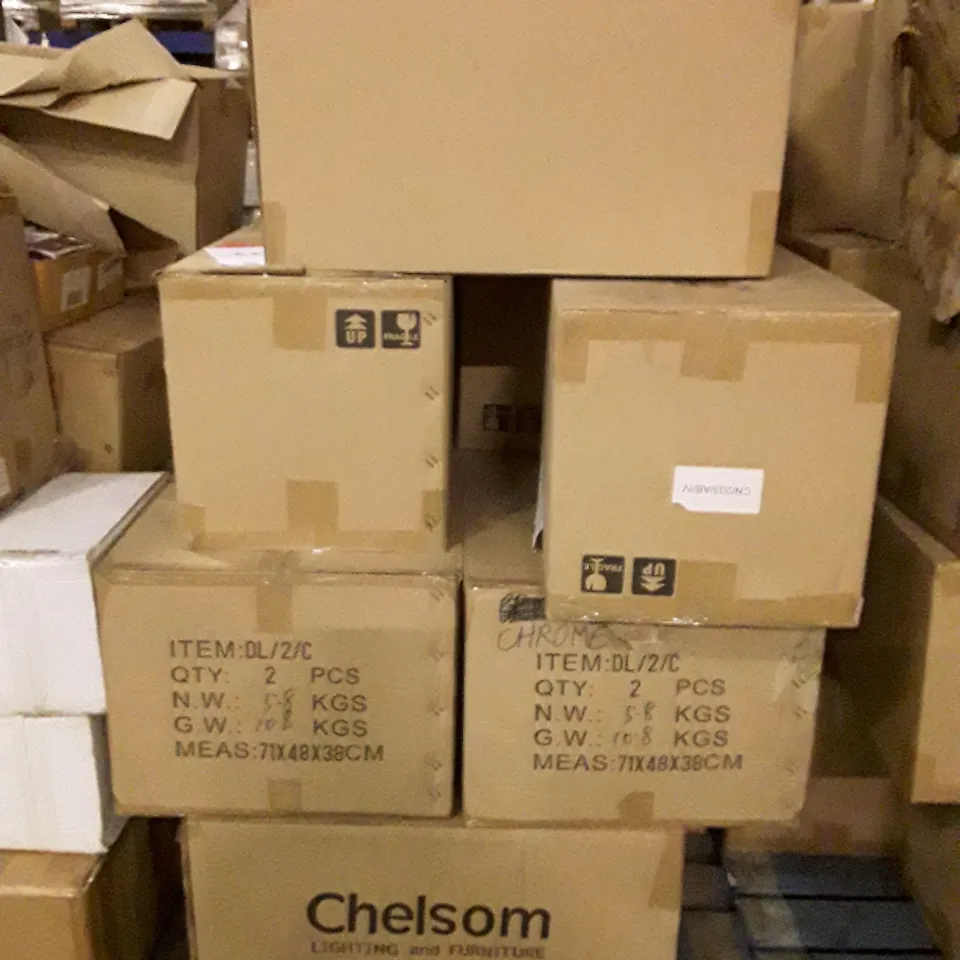 PALLET OF APPROXIMATELY 13 BOXES CONTAINING CHELSOM LAMPS