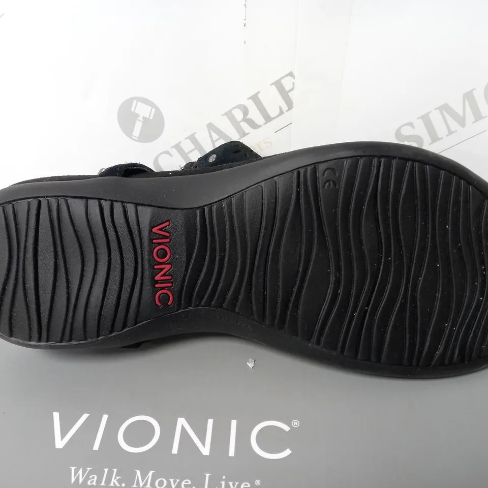 VIONIC ORTHOTIC REST KIRRA TOE POST SANDAL FMT TECHNOLOGY - UK SIZE 7, BLACK