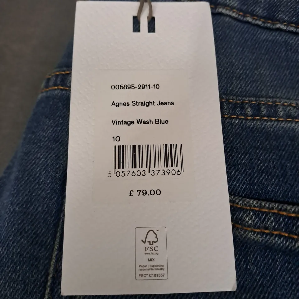 HUSH AGNES STRAIGHT JEANS SIZE 10