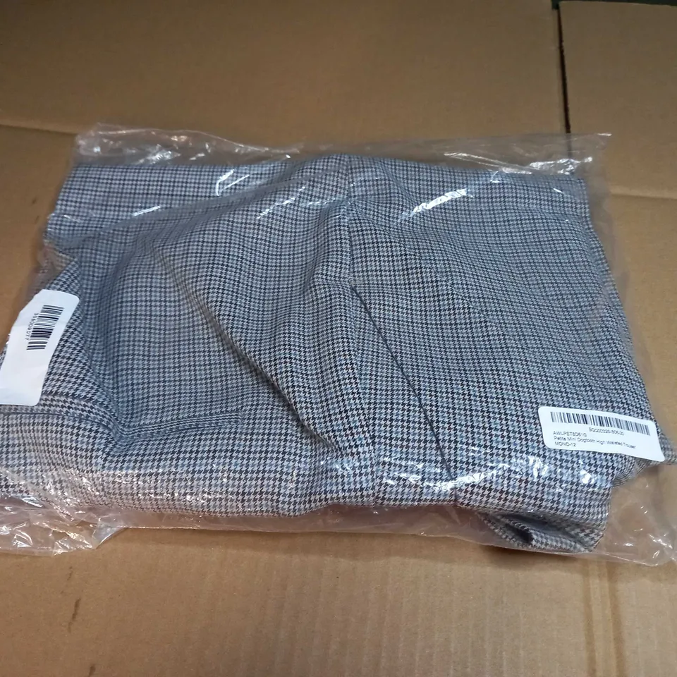 PACKAGED DOROTHY PERKINS MINI DOGTOOTH HIGH WAISTED TROUSER - SIZE 12