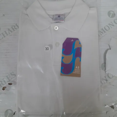 SET OF APPROX 15 AKIF STYLES SCHOOL WEAR BOYS POLO SHIRTS IN VARIOUS SIZES 