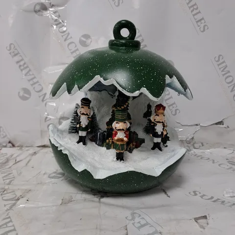 SANTA EXPRESS PRE-LIT SPHERE WITH CHRISTMAS CHARACTER SCENE