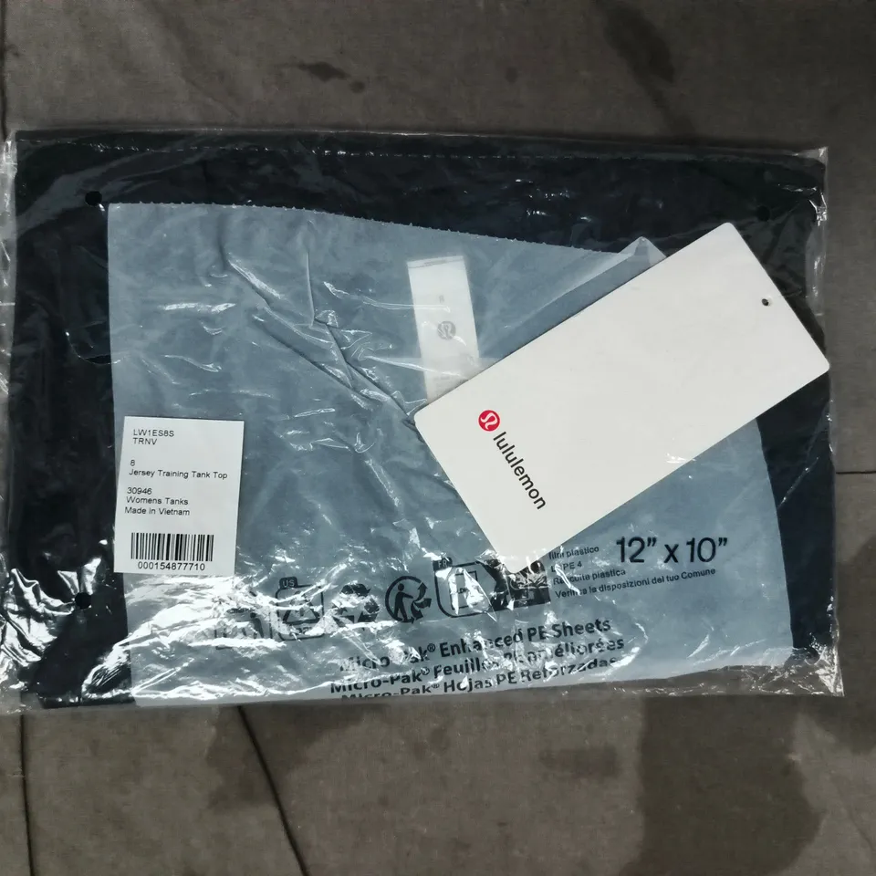 BAGGED LULULEMON JERSEY TRAINING TANK TOP IN NAVY SIZE 8