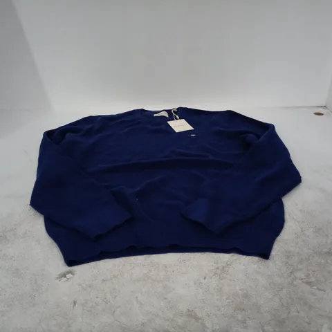GANT MICRO TEXTURED COTTON C-NECK KNIT β RICH NAVY, SIZE L