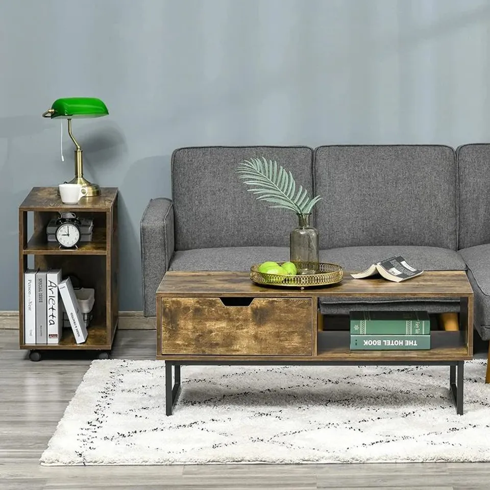 BOXED KAMINSKI COFFEE TABLE WITH STORAGE 