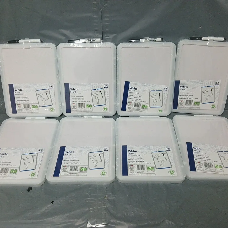 8 SEALED WHITEBOARDS 