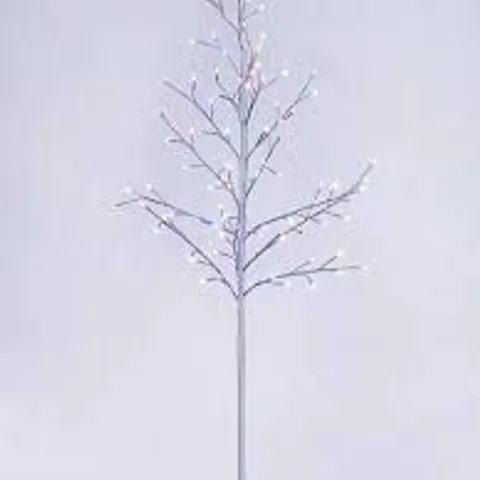 BOXED 4FT LIT FLAT WHITE TREE - MULTI PASTEL (1 BOX)