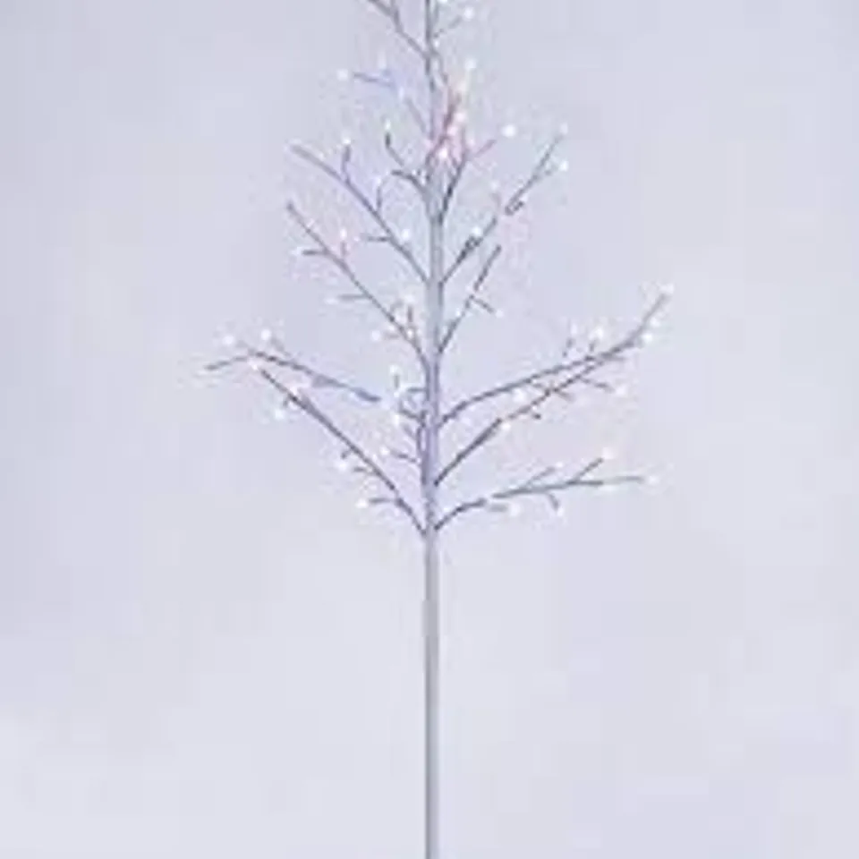 BOXED 4FT LIT FLAT WHITE TREE - MULTI PASTEL (1 BOX) RRP £49.99