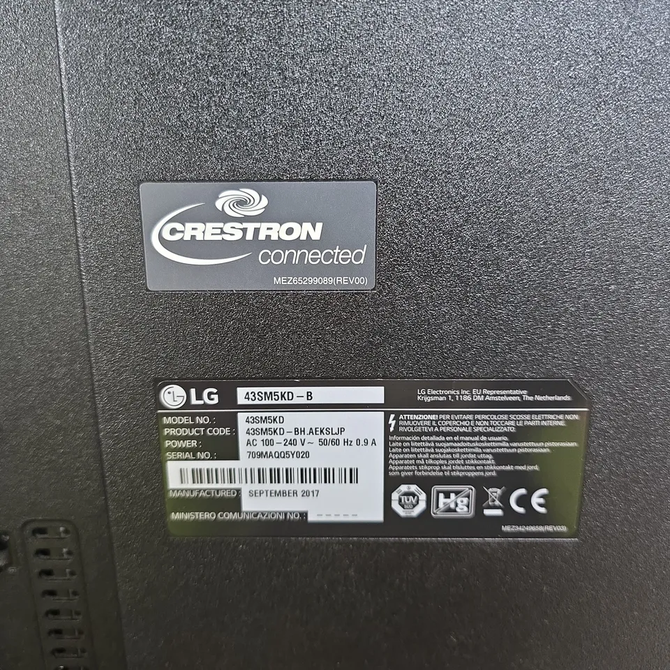 LG 43SM5KD-B 43IN SIGNAGE DISPLAY MONITOR (WEBOS SIGNAGE)