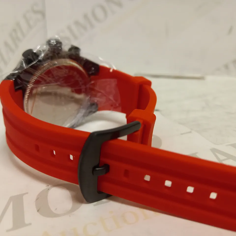 RUCKSTUHL CHRONOGRAPH STYLE RUBBER STRAP WATCH RRP £560