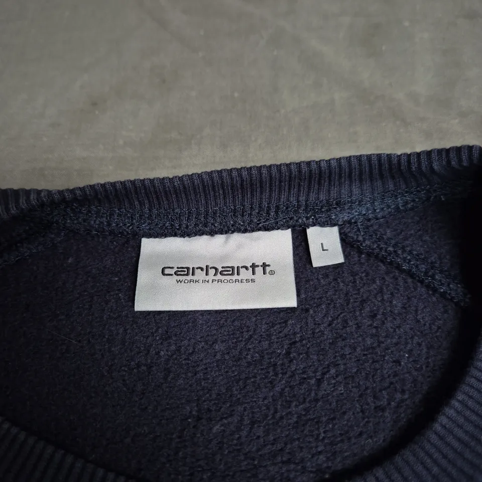 CARHARTT WORK IN PROGRESS NAVY SWEATSHIRT – UK L