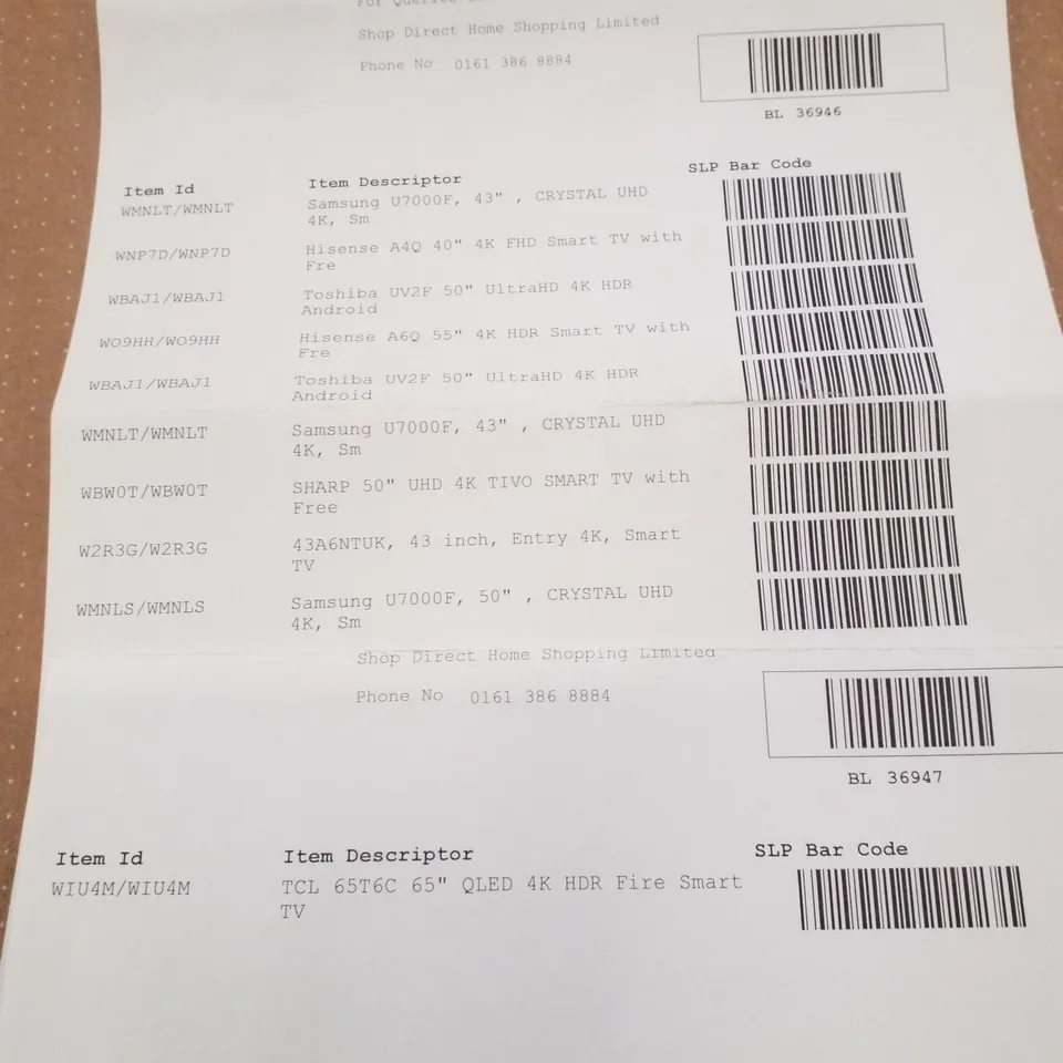 PALLET CONTAINING 10 DAMAGED TVS