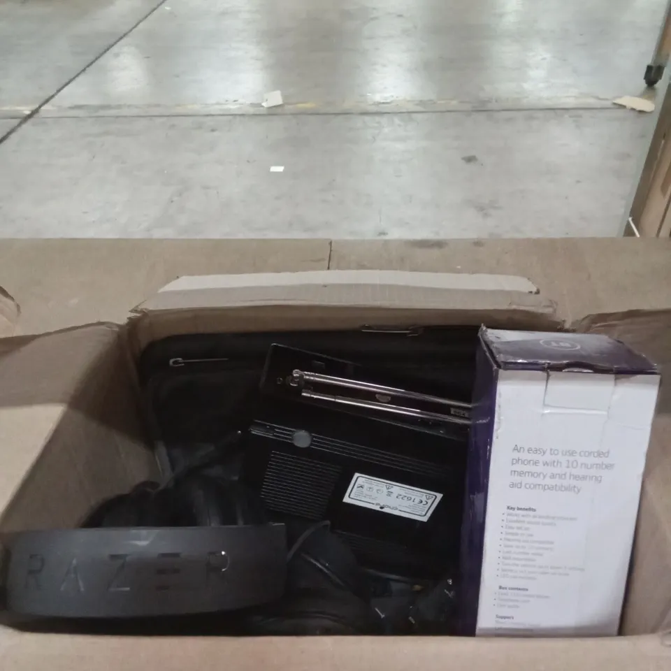 BOX OF AUDIO EQUIPMENT