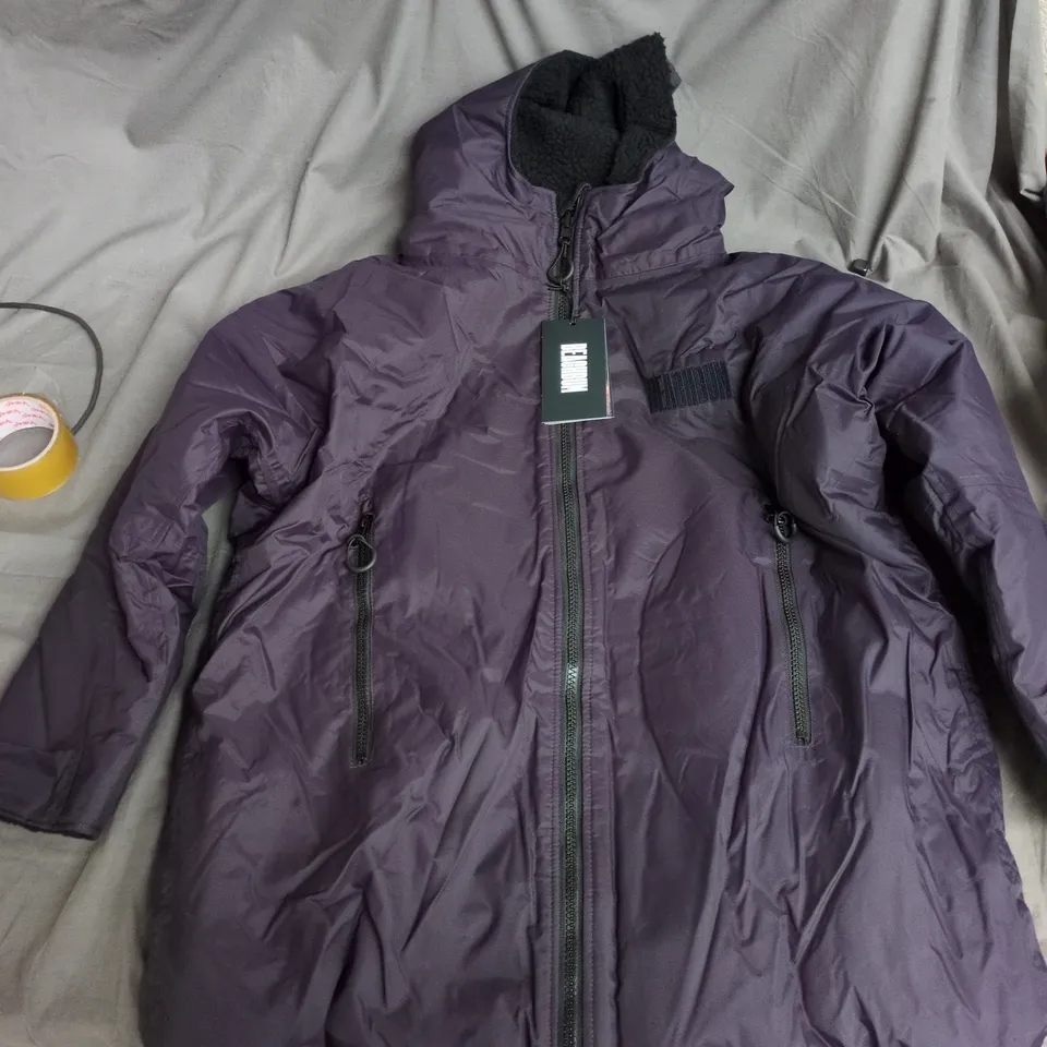 BEACHBUM PURPLE PUFFER JACKET WITH FLEECE-LINED , XS