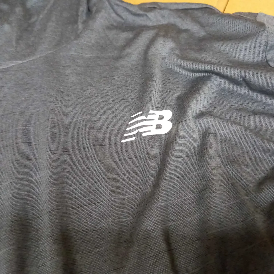 NB GREY MARL FITNESS/SPORT HOODIE - LARGE