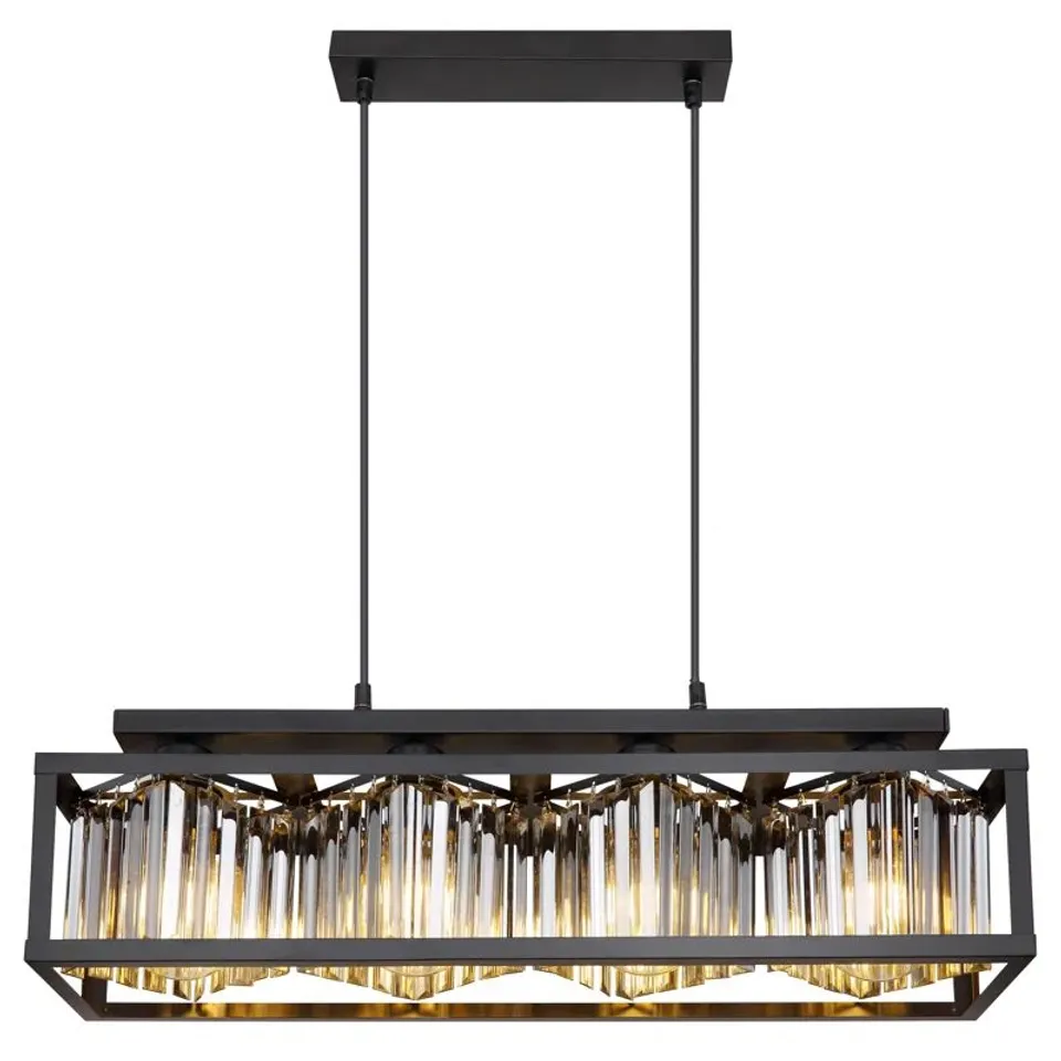 BOXED 4 LIGHT MATTE BLACK PENDANT (1 BOX)