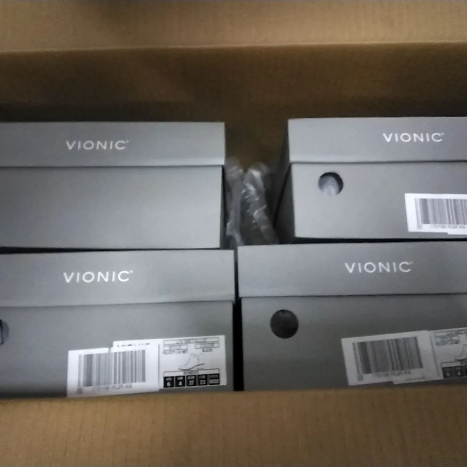 BOX OF 4 PAIRS OF FELICITY LIV METALLIC BLACK ANKLE BOOTS SIZE 4