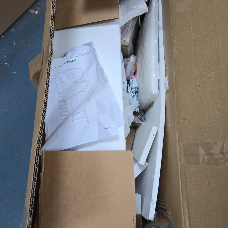 CORNER DRESSING TABLE SET WITH ASSEMBLY INSTRUCTIONS BOXED