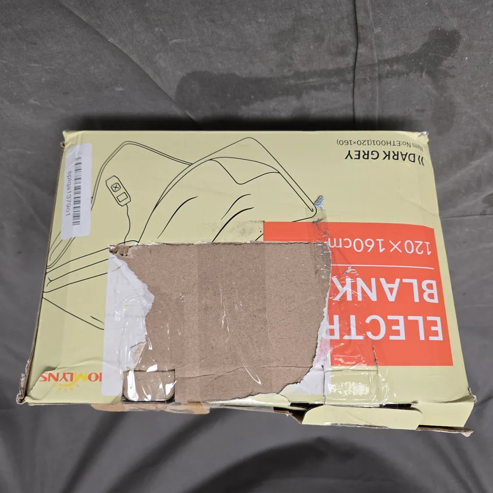 DARK GREY HEATED BLANKET 120 X 160 CM – BOXED 