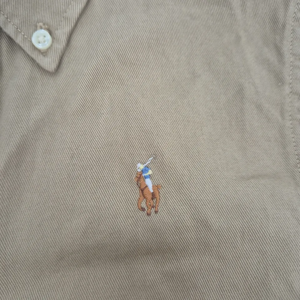 POLO RALPH LAUREN KHAKI SHIRT DRESS, WOMEN'S, UK 12