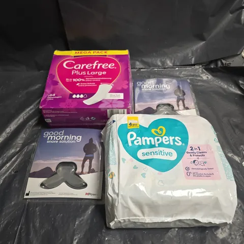 APPROXIMATELY 20 ASSORTED COSMETICS ITEMS TO INCLUDE PAMPERS , PROTECTION PADS , ETC 
