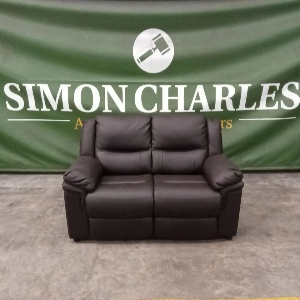 ALBION LUXURY FAUX LEATHER HIGH BACK 2 SEATER SOFA RRP £519