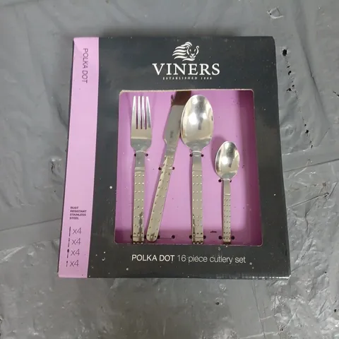 VINERS POLKA DOT 16 PIECE CUTLERY SET