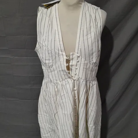 NOBODYS CHILD SLEEVELESS STAR LIGHT MDAXI DRESS STRIPE - UK 12