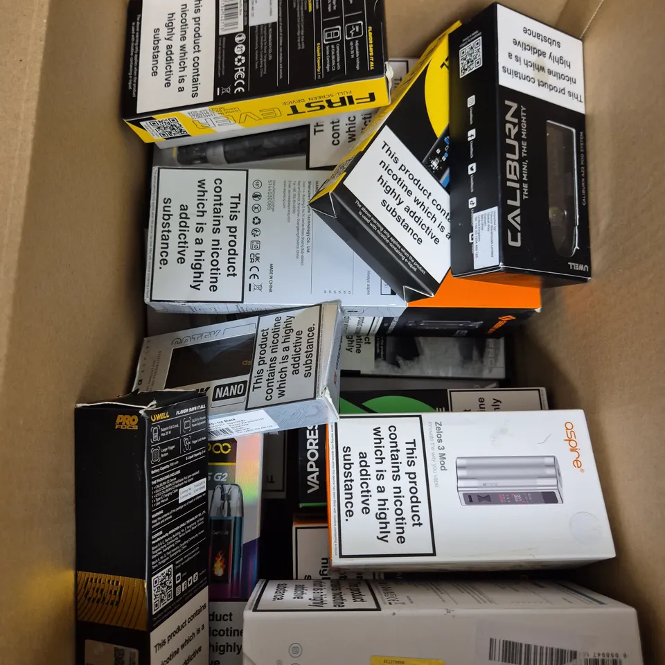 APPROXIMATELY 15 ASSORTED E-CIGARETTE PRODUCTS TO INCLUDE - ASPIRE, VAPORESSO, INNOKIN ETC 