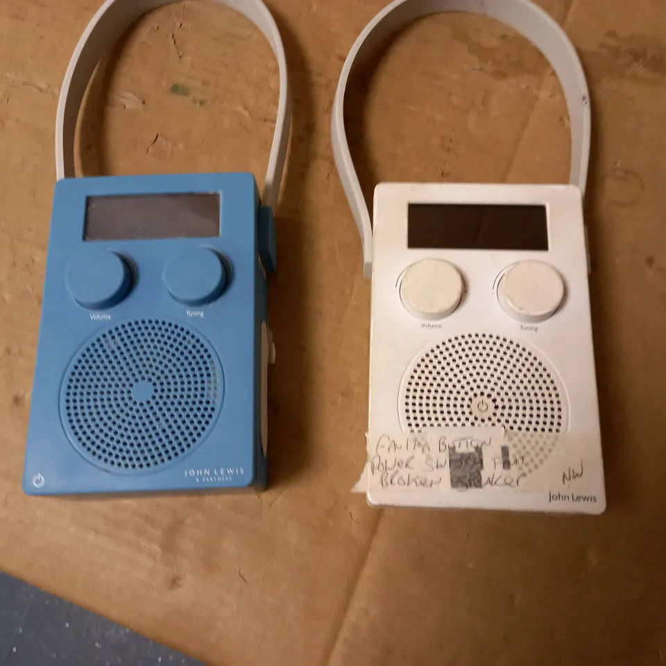 PAIR OF JOHN LEWIS PORTABLE RADIOS