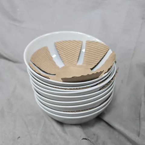 9 PIECE CEREAL BOWL SET IN WHITE