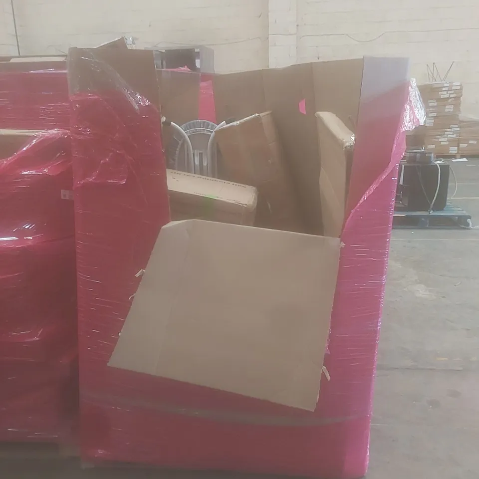 PALLET OF ASSORTED HOUSEHOLD GOODS AND PRODUCTS TO INCLUDE; PRESSURE WASHER, EASY MOP, SELF CLEANING CAT LITTER BOX ETC
