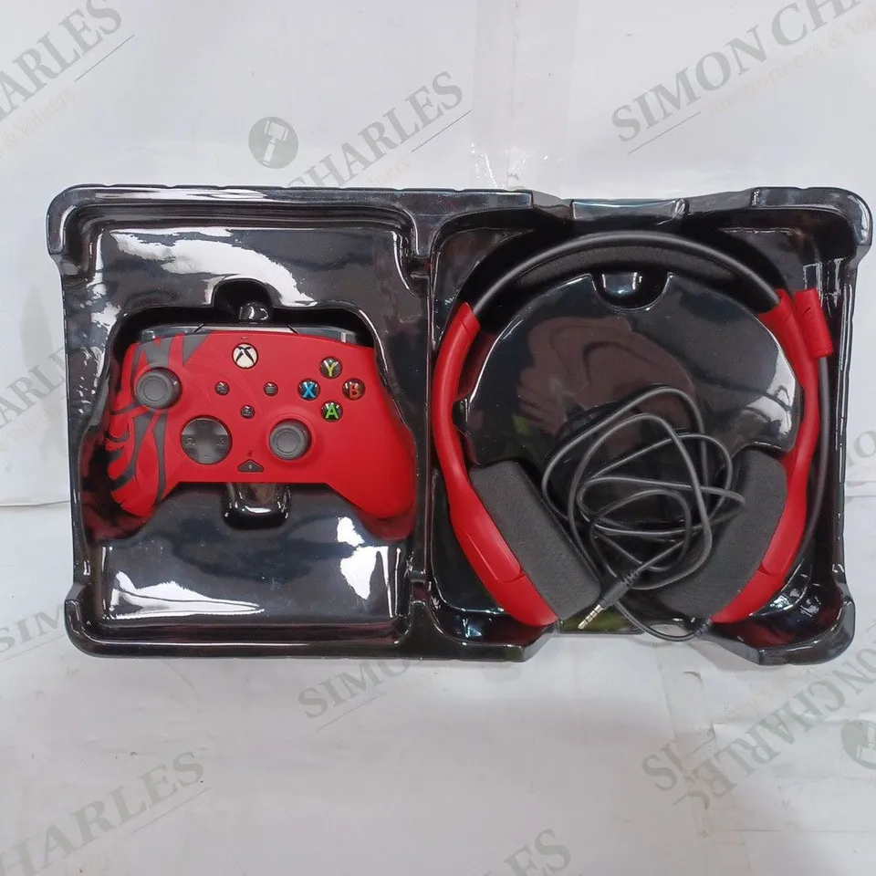 PDP SPIRIT RED GAMING BUNDLE PACK, INCLUDES GAMING CONTROLLER & HEADSET 