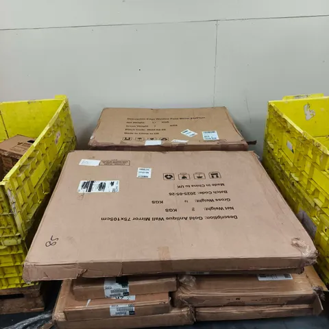 PALLET OF APPROXIMATELY 10 ASSORTED MIRRORS