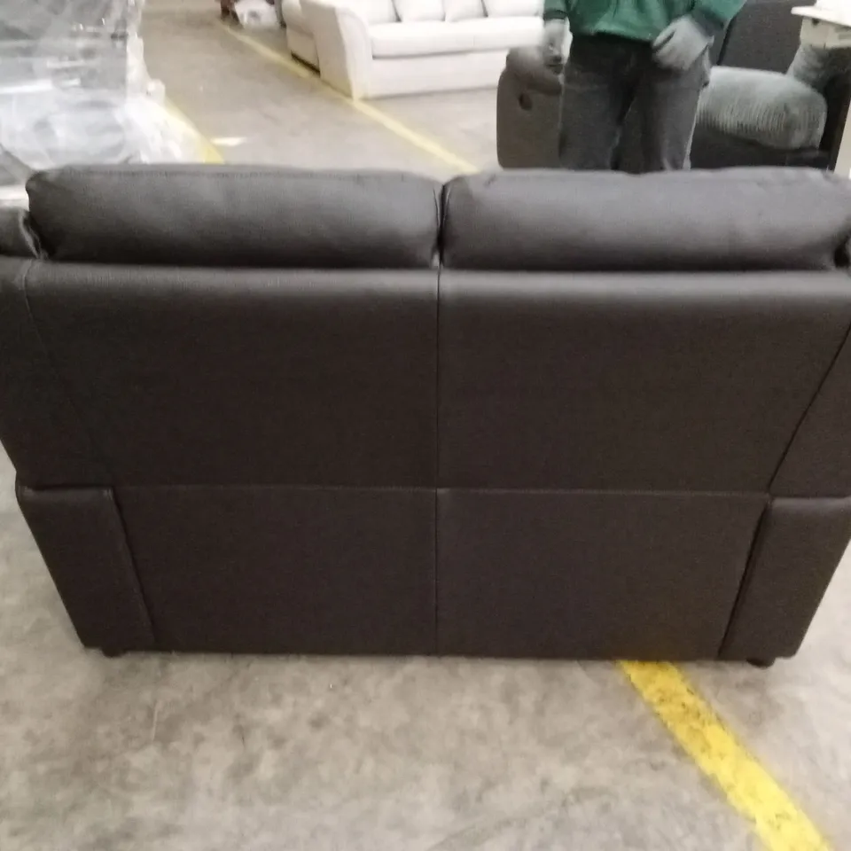 ALBION LUXURY FAUX LEATHER HIGH BACK 2 SEATER SOFA RRP £519