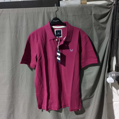CREW CLOTHING COMPANY POLO SHIRT - MAGENTA, UK S (S)