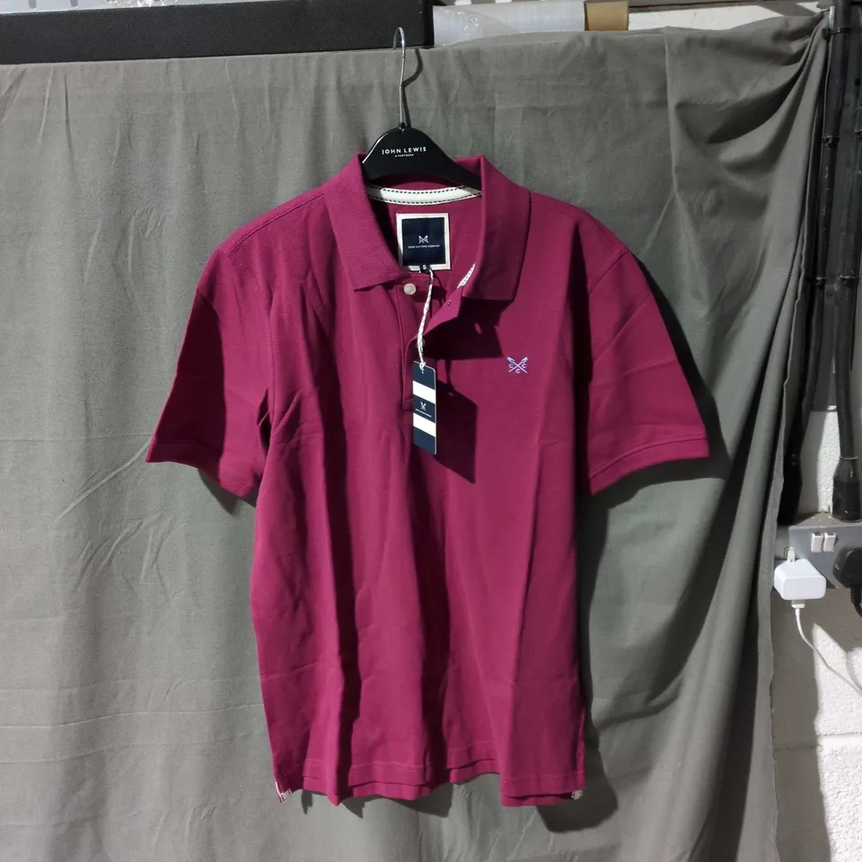 CREW CLOTHING COMPANY POLO SHIRT - MAGENTA, UK S (S)