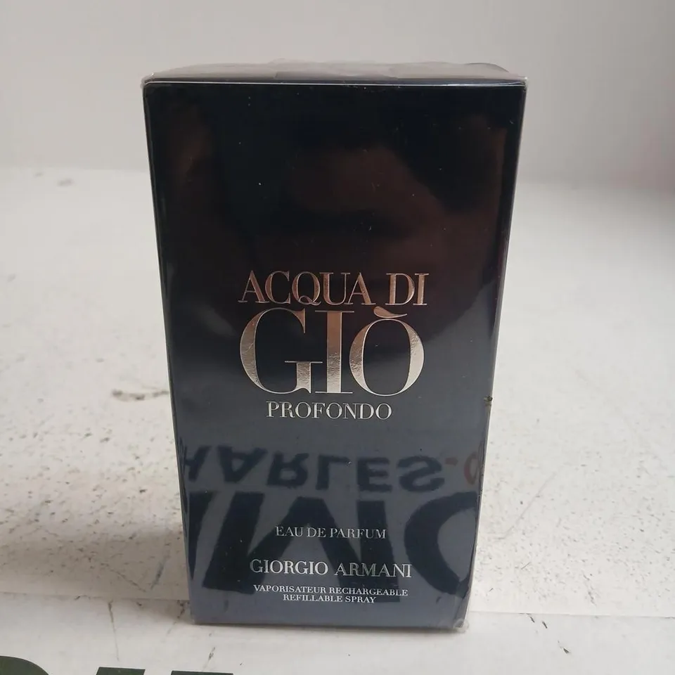 BOXED AND SEALED ACQUA DI GIO PROFONDO GIORGIO ARMANI EAU DE PARFUM 100ML