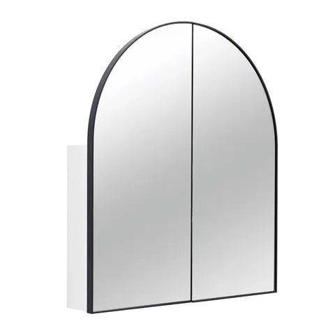 BRAND NEW BOXED RINNY W H FRAMED MEDICINE CABINET MIRROR - MATT BLACK 