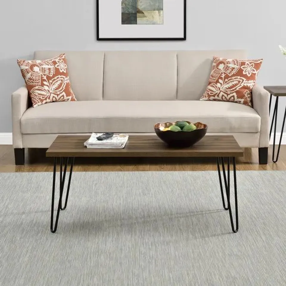 BOXED OWEN RETRO COFFEE TABLE IN WALNUT EFFECT (1 BOX)