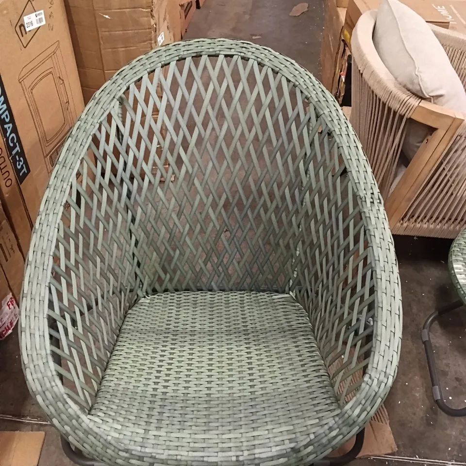 TOBS OUTDOOR GREEN FOLDABLE LOUNGERS SET