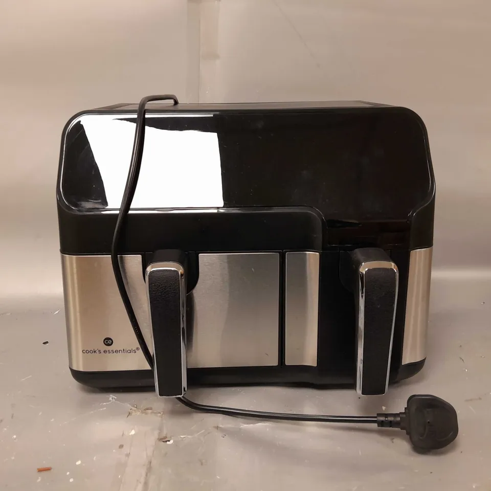 COOK'S ESSENTIALS 7.7L DUAL AIR FRYER IN BLACK